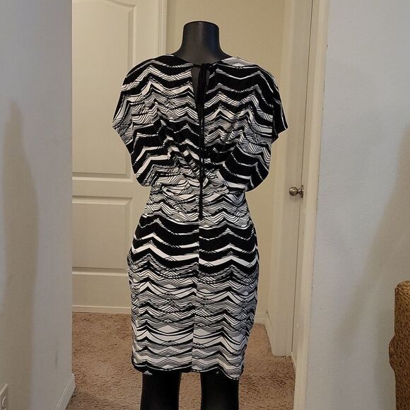 ENFOCUS STUDIO CAP SLEEVE ROUNDNECK ABOVE THE KNEE LENGTH WOMEN"S DRESS - Picture 7 of 14